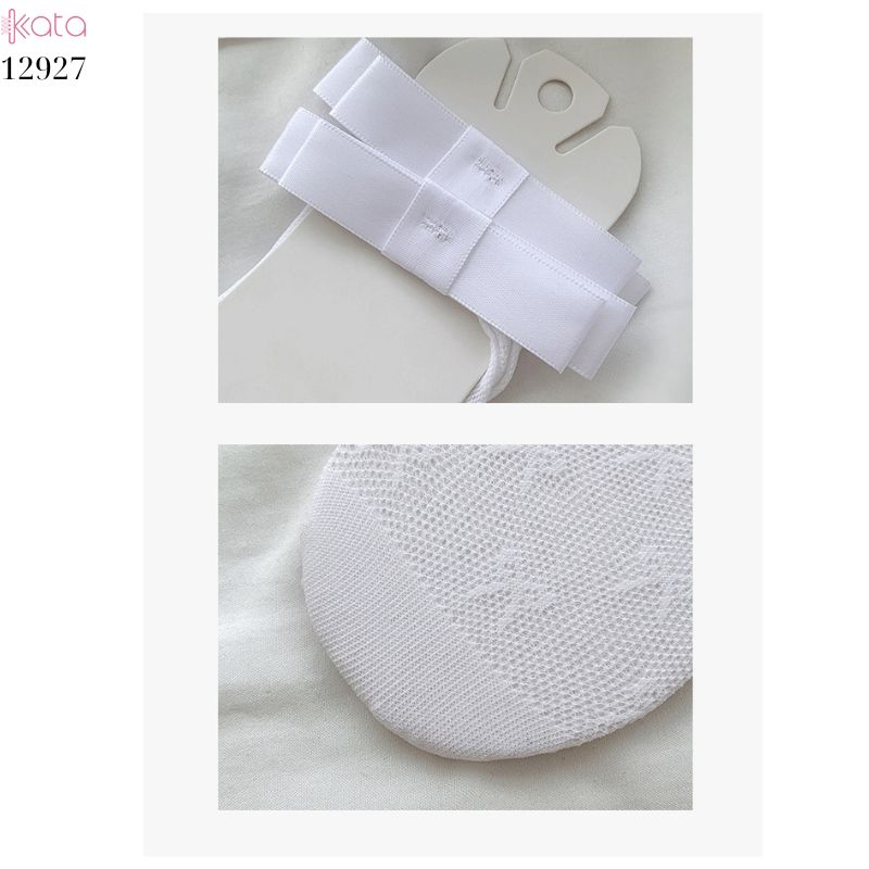 Tất ren mỏng nơ mùa hè,vớ thuyền Lolita không rớt gót,phong cách Hàn Quốc Balletcore 12928