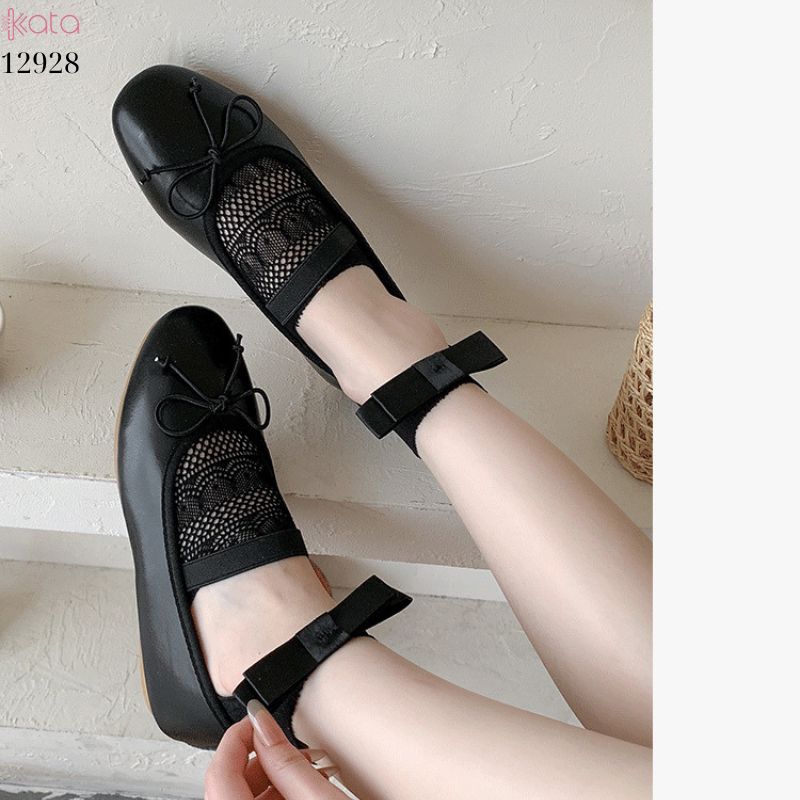 Tất ren mỏng nơ mùa hè,vớ thuyền Lolita không rớt gót,phong cách Hàn Quốc Balletcore 12928