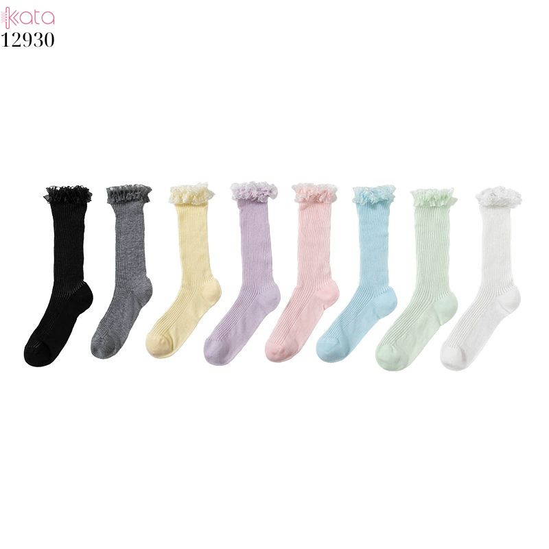 Tất ren mỏng phong cách JK,vớ ren Lolita cotton mùa xuân và mùa hè 12930