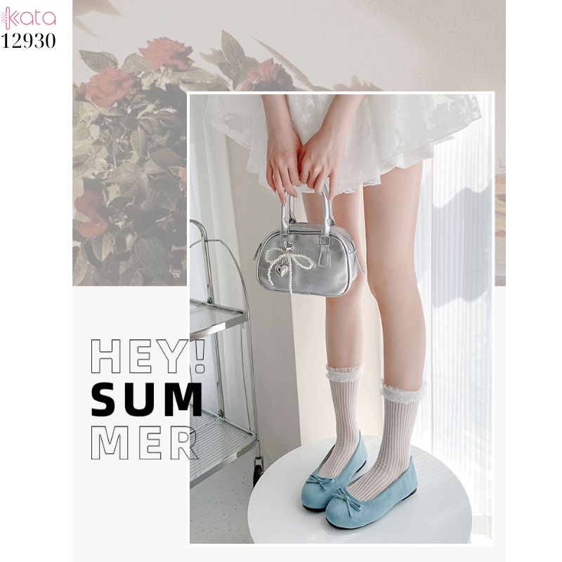 Tất ren mỏng phong cách JK,vớ ren Lolita cotton mùa xuân và mùa hè 12930