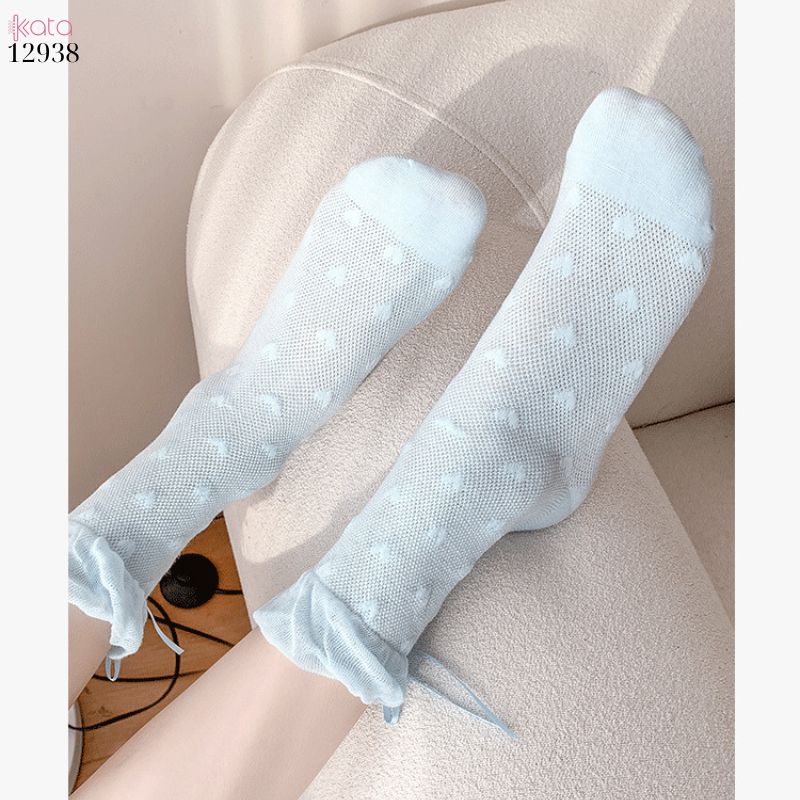Tất ren nơ lolita,vớ nữ ống giữa xuân hè 12938