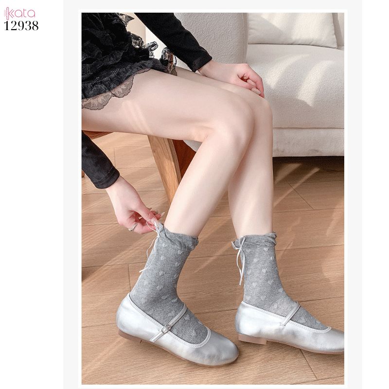 Tất ren nơ lolita,vớ nữ ống giữa xuân hè 12938