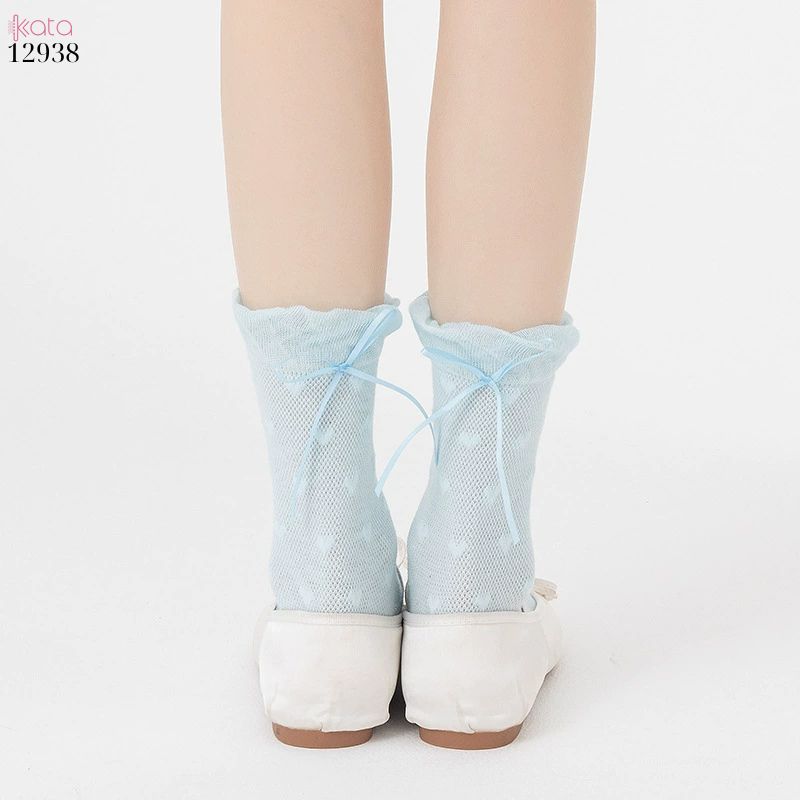 Tất ren nơ lolita,vớ nữ ống giữa xuân hè 12938