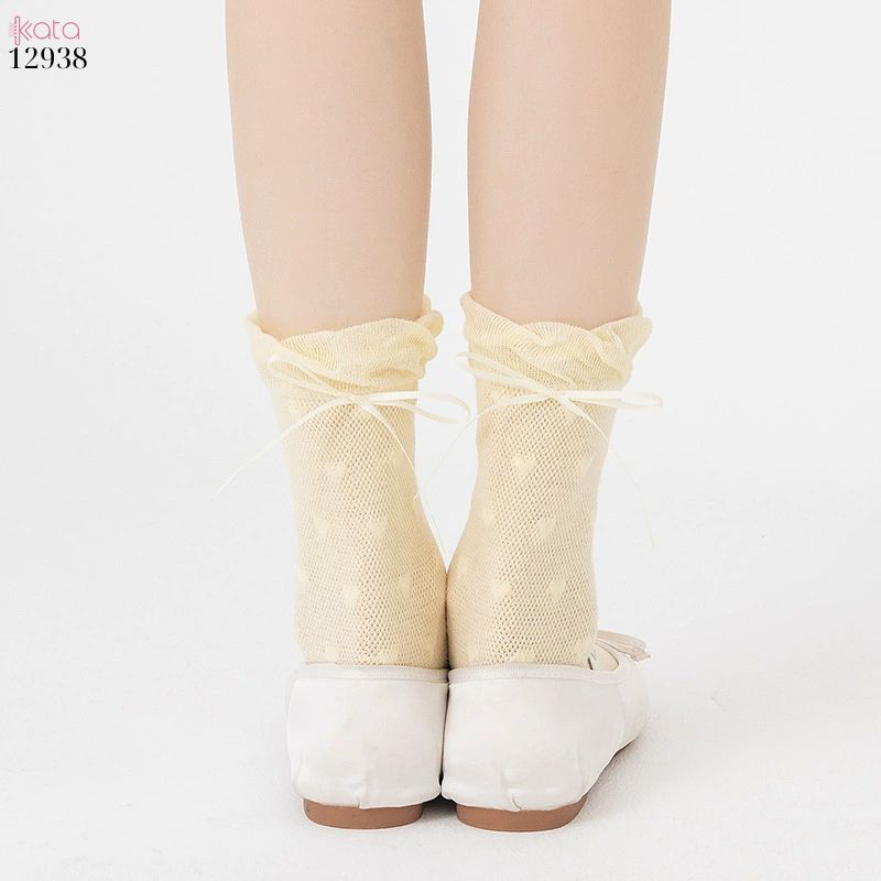 Tất ren nơ lolita,vớ nữ ống giữa xuân hè 12938