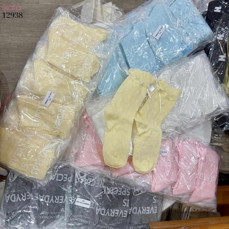 Tất ren nơ lolita,vớ nữ ống giữa xuân hè 12938