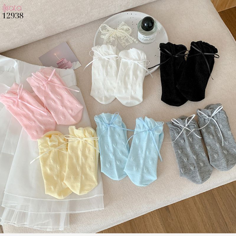 Tất ren nơ lolita,vớ nữ ống giữa xuân hè 12938