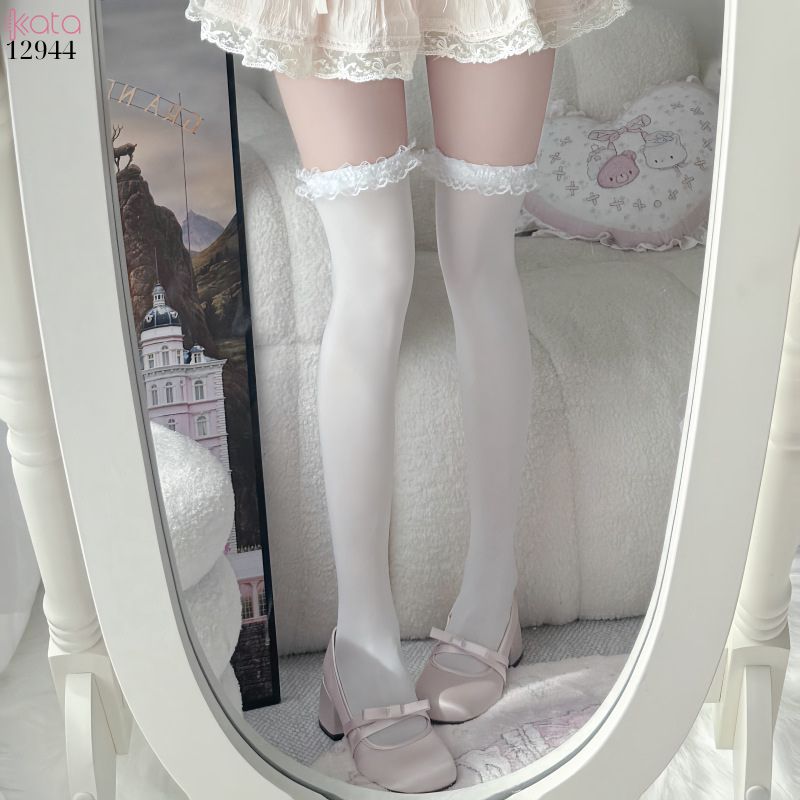 Tất ren Lolita JK,vớ giữa bắp chân,bắp chân,qua gối 12944
