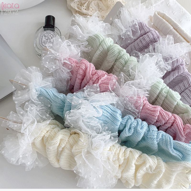 Ống tất ren,tất dệt kim phối ren mỏng xuân hè 12952