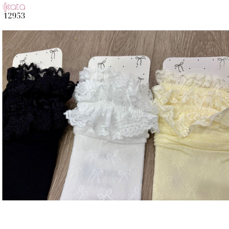 Tất ren nơ bắp chân,vớ phong cách ba lê jk lolita 12953