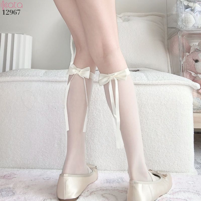 Tất bắp chân siêu mỏng mùa hè,vớ ruy băng lolita 12967