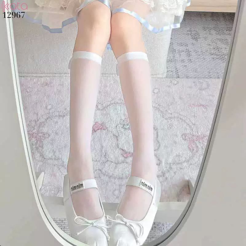 Tất bắp chân siêu mỏng mùa hè,vớ ruy băng lolita 12967