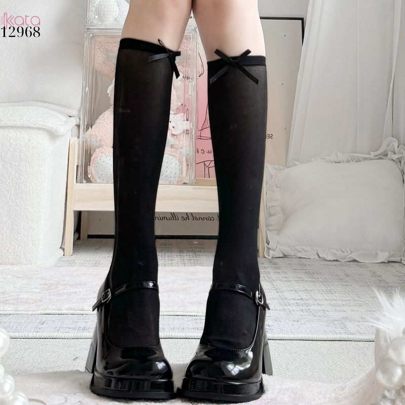 Tất bắp chân siêu mỏng mùa hè,vớ ruy băng lolita 12968