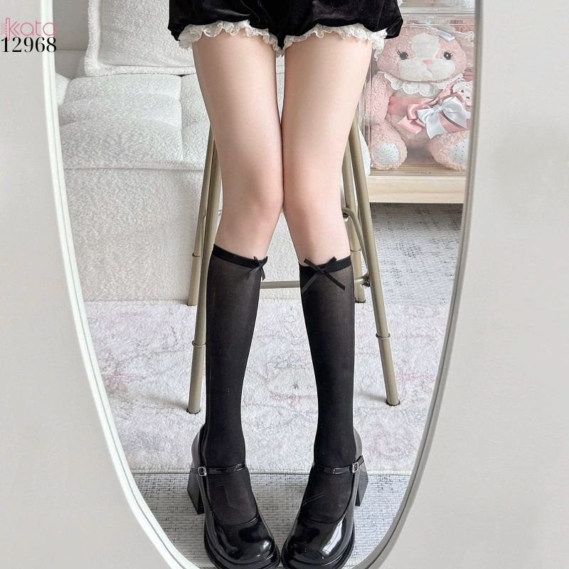 Tất bắp chân siêu mỏng mùa hè,vớ ruy băng lolita 12968