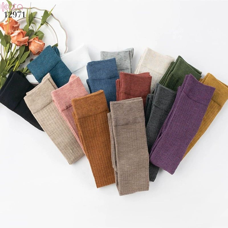 Tất bắp chân sọc dọc giảm béo bắp chân,vớ đi bốt thu đông 12971