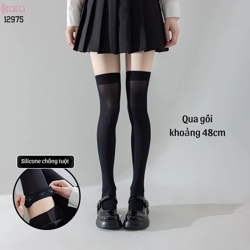 Tất đùi qua gối có Silicone chống tuột,Vớ JK, bắp chân,qua đầu gối 12976