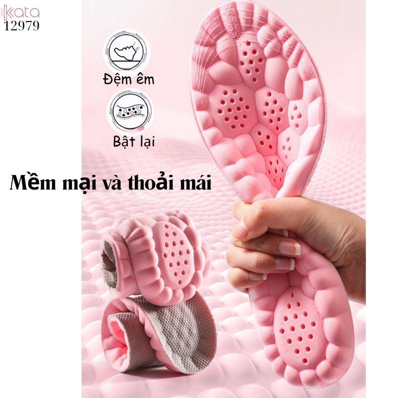 Lót giày massage thể thao đứng lâu mỏi,đàn hồi mềm dẻo thoáng khí và thấm hút mồ hôi 12980