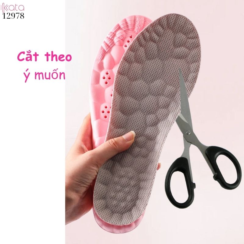 Lót giày massage thể thao đứng lâu mỏi,đàn hồi mềm dẻo thoáng khí và thấm hút mồ hôi 12980