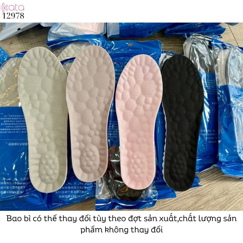 Lót giày massage thể thao đứng lâu mỏi,đàn hồi mềm dẻo thoáng khí và thấm hút mồ hôi 12980