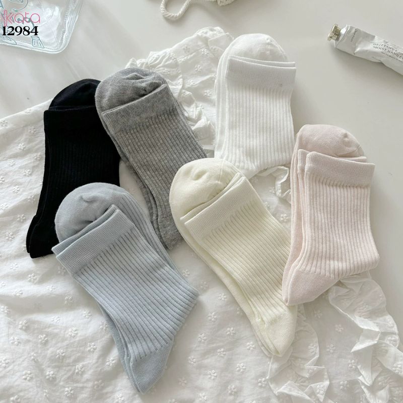 Tất bông mềm mịn,vớ mỏng xân hè thấm hút mồ hôi 12984