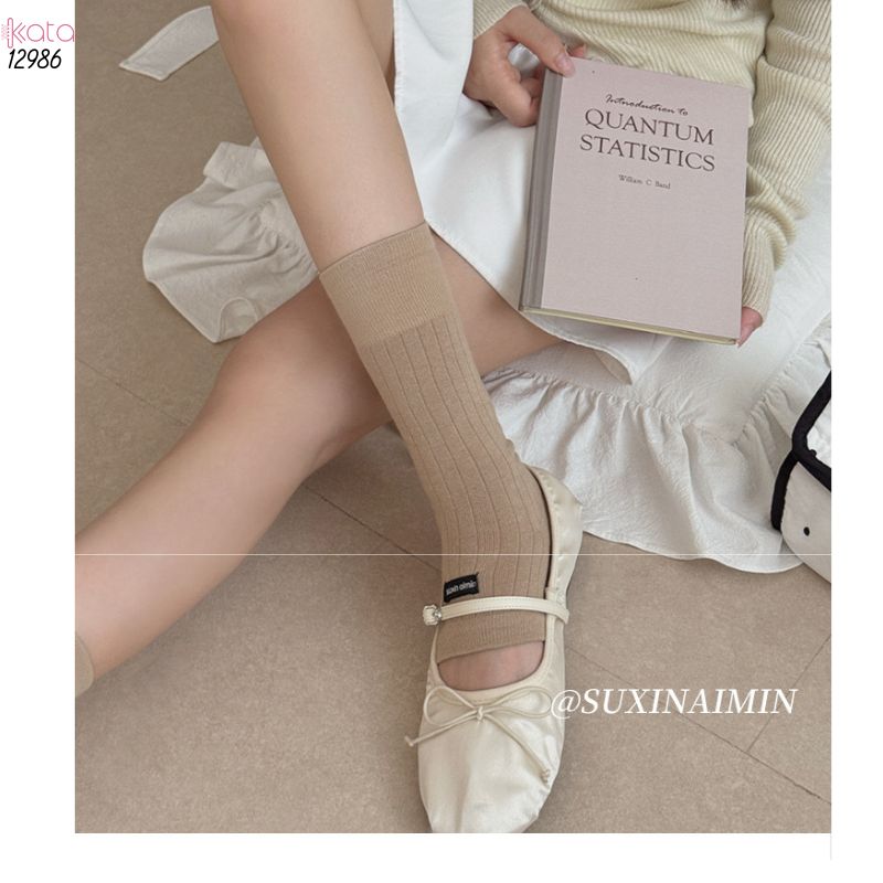 Ống tất bông mềm mịn,vớ ống chân xuân hè 12986