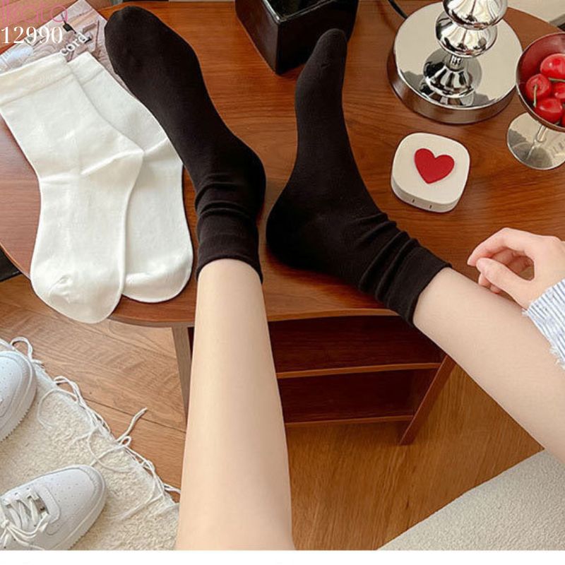 Tất bông mềm mịn,vớ trơn giữa bắp chân nữ 12990