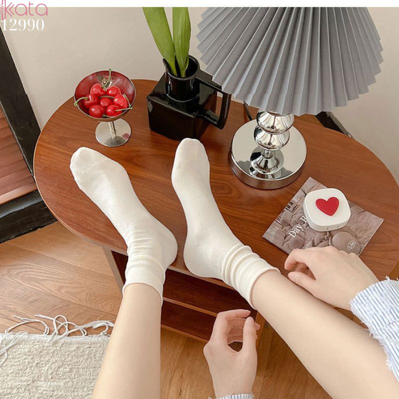 Tất bông mềm mịn,vớ trơn giữa bắp chân nữ 12990