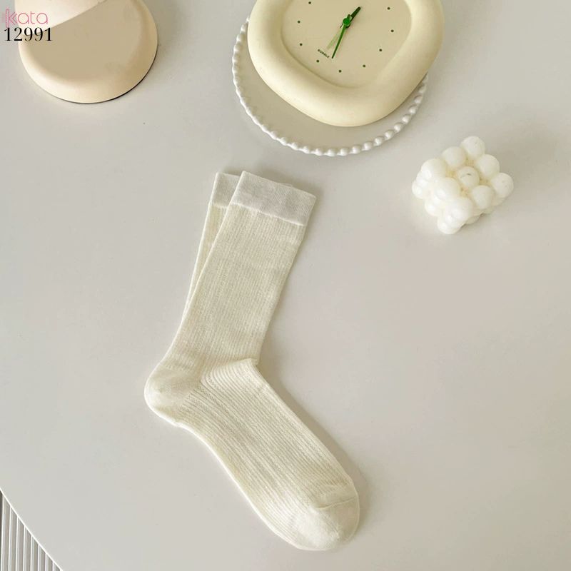 Tất bông mỏng ren mềm mịn phong cách ngọt ngào,vớ lưới JK nữ xuân hè 12991