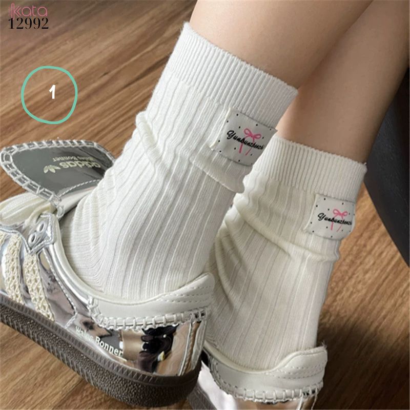 Tất cotton bông mềm mịn,vớ giữa bắp chân chất lượng cao 12992