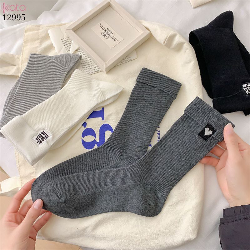 Tất bông mềm mịn vải chất lượng tốt,vớ thêu đẹp không đường may 12995