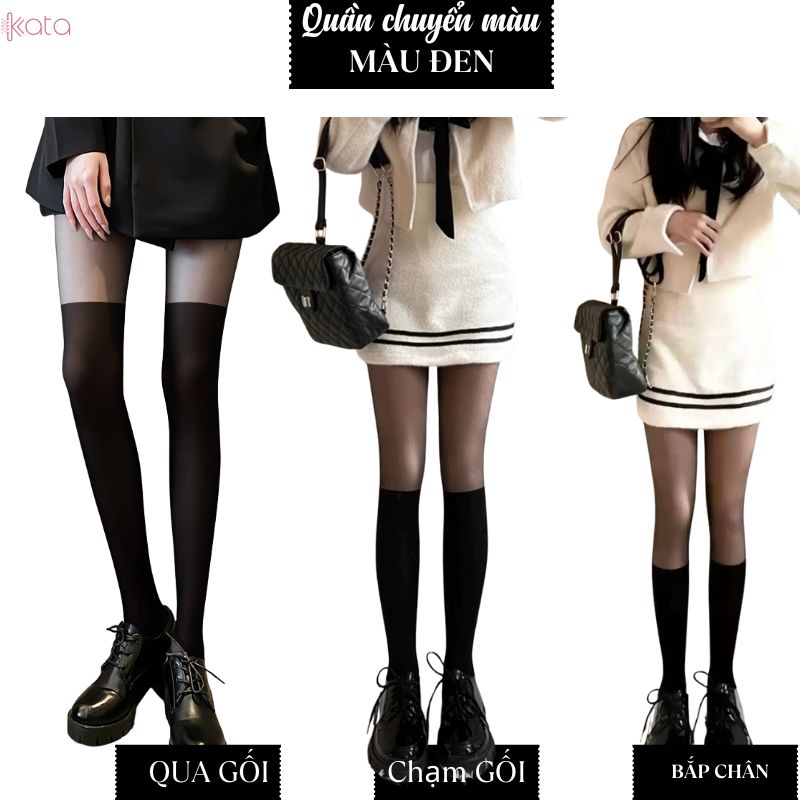 Quần nhung co giãn chuyển màu,tất siêu mỏng và trong suốt che khuyết điểm 13001