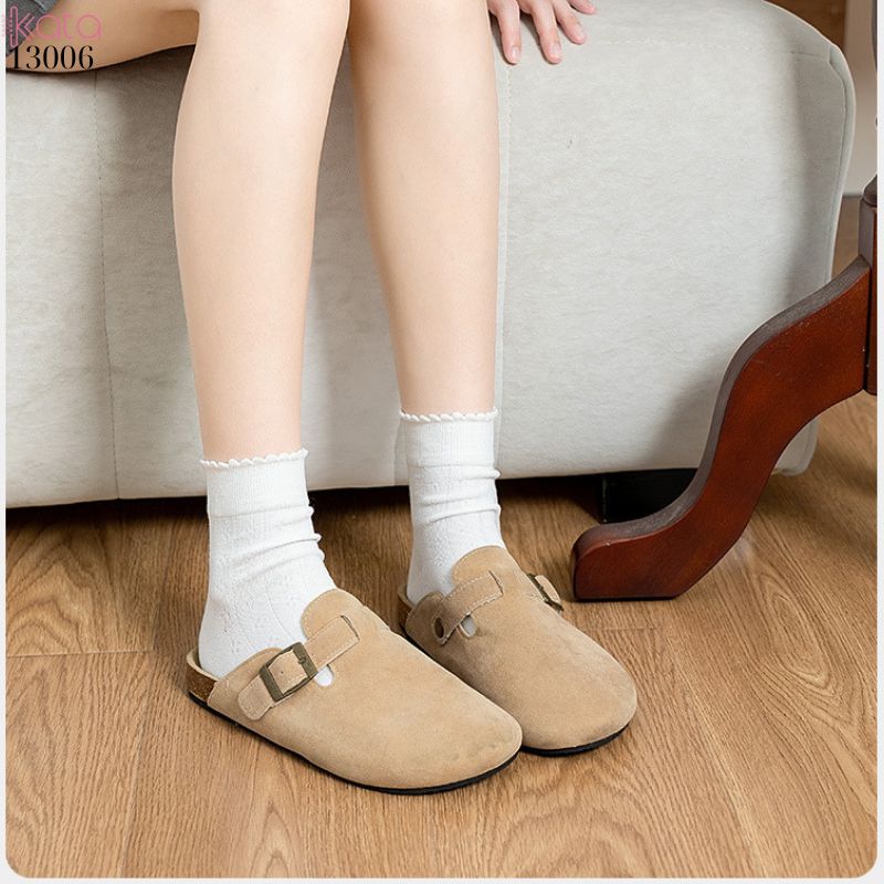 Tất ngắn màu trắng nữ dễ thương,vớ mỏng xuân hè thấm hút mồ hôi 13006