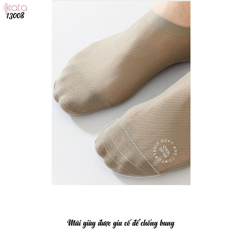 Tất Nam mùa hè,vớ thuyền vô hình silicone chống trượt không rớt gót 13008