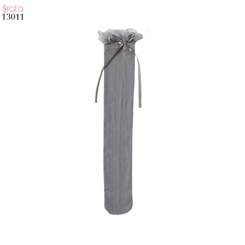 Tất trên đầu gối lolita ruy băng,vớ nhung co giãn chất lượng tốt phong cách JK 13011