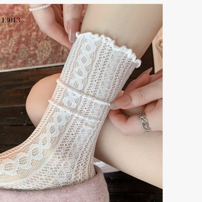 Tất mỏng ren lưới mùa hè,vớ giữa bắp chân phong cách lolita 13013