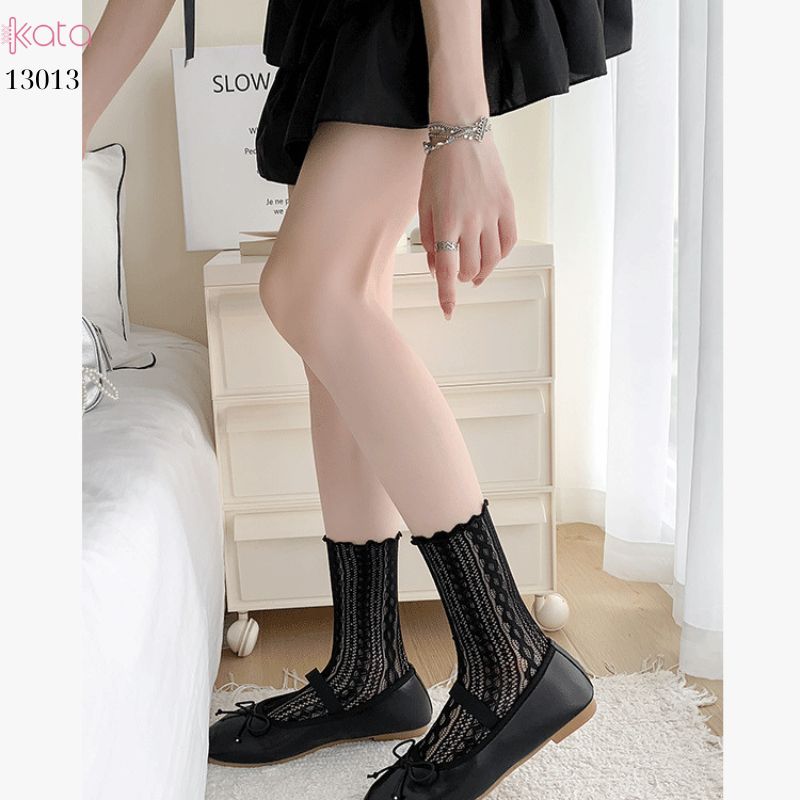 Tất mỏng ren lưới mùa hè,vớ giữa bắp chân phong cách lolita 13013