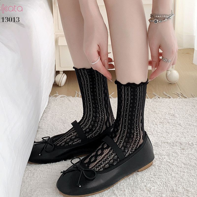 Tất mỏng ren lưới mùa hè,vớ giữa bắp chân phong cách lolita 13013