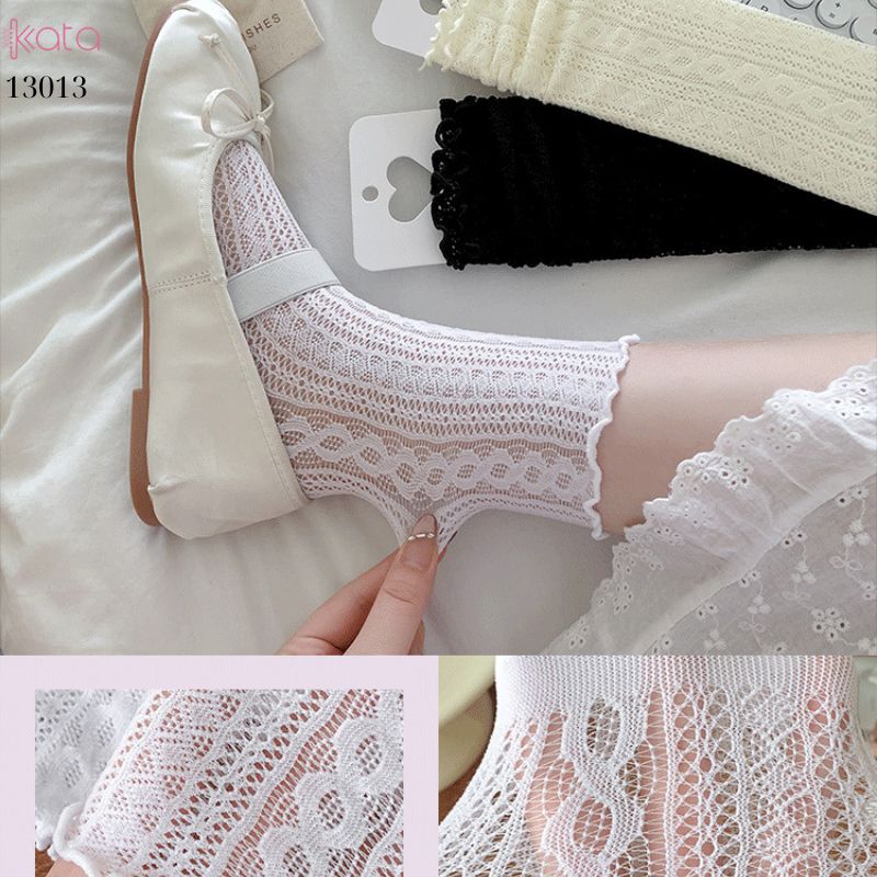 Tất mỏng ren lưới mùa hè,vớ giữa bắp chân phong cách lolita 13013