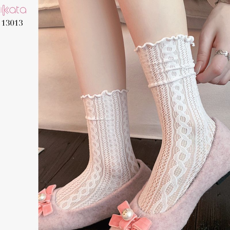Tất mỏng ren lưới mùa hè,vớ giữa bắp chân phong cách lolita 13013