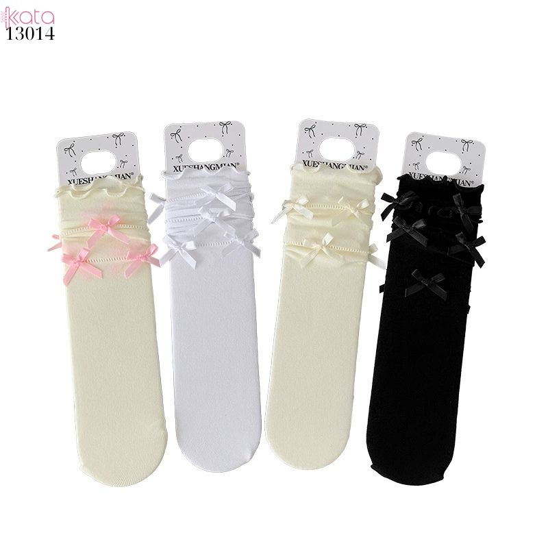 Tất viền nấm lolita JK,tất giữa bắp chân mùa hè mỏng phong cách ba lê 13014