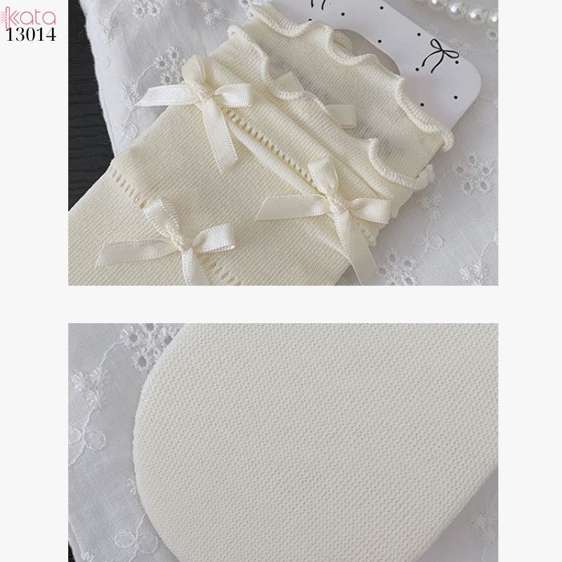 Tất viền nấm lolita JK,tất giữa bắp chân mùa hè mỏng phong cách ba lê 13014