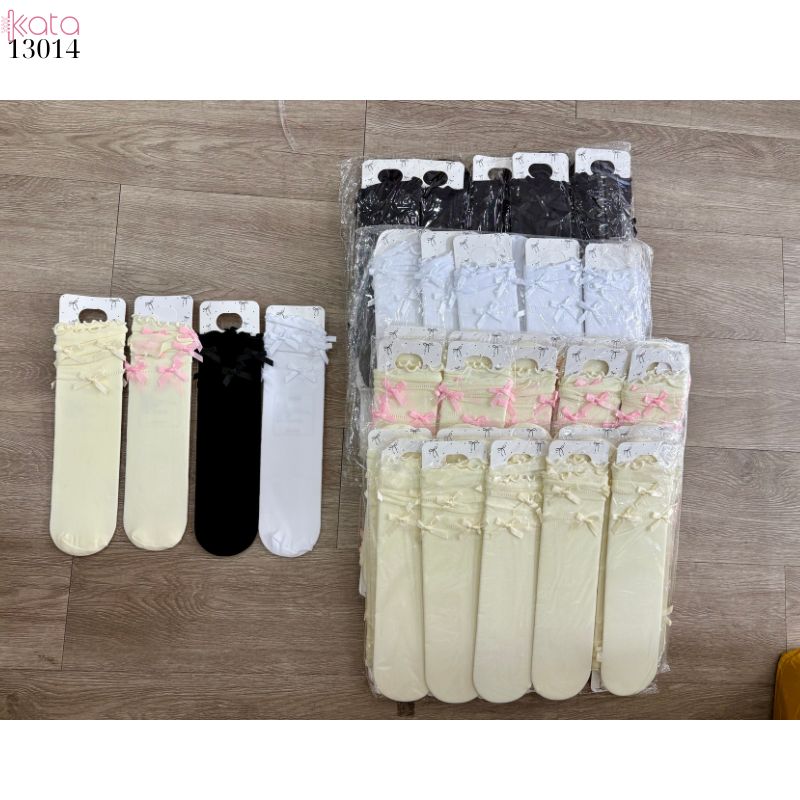 Tất viền nấm lolita JK,tất giữa bắp chân mùa hè mỏng phong cách ba lê 13014