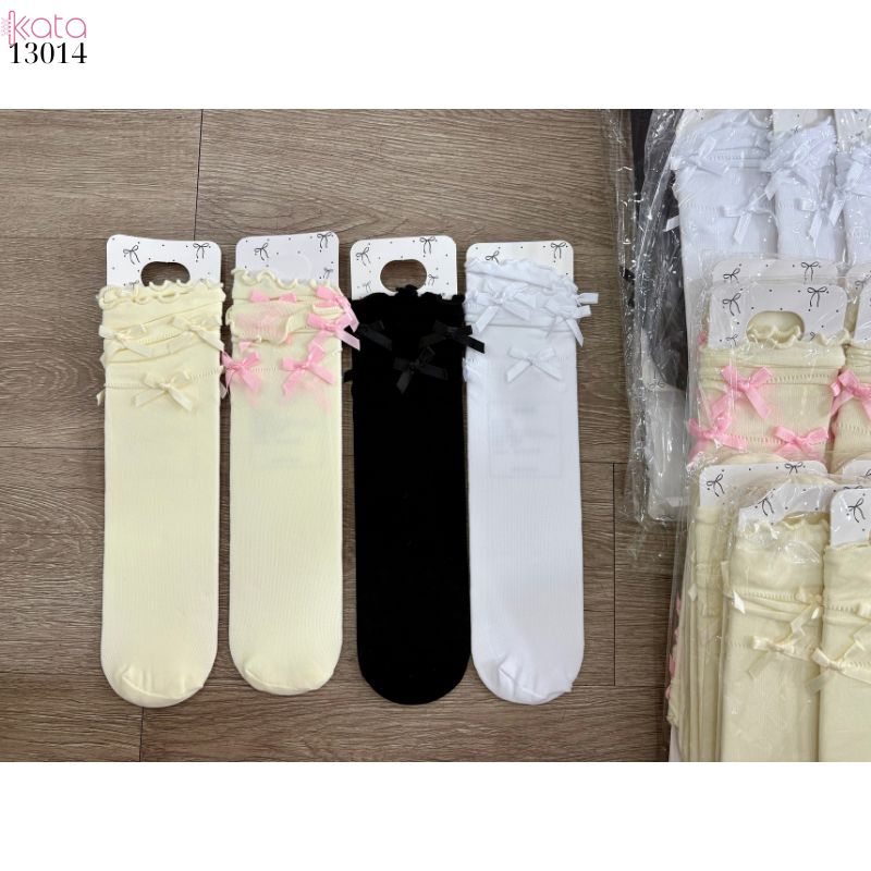 Tất viền nấm lolita JK,tất giữa bắp chân mùa hè mỏng phong cách ba lê 13014