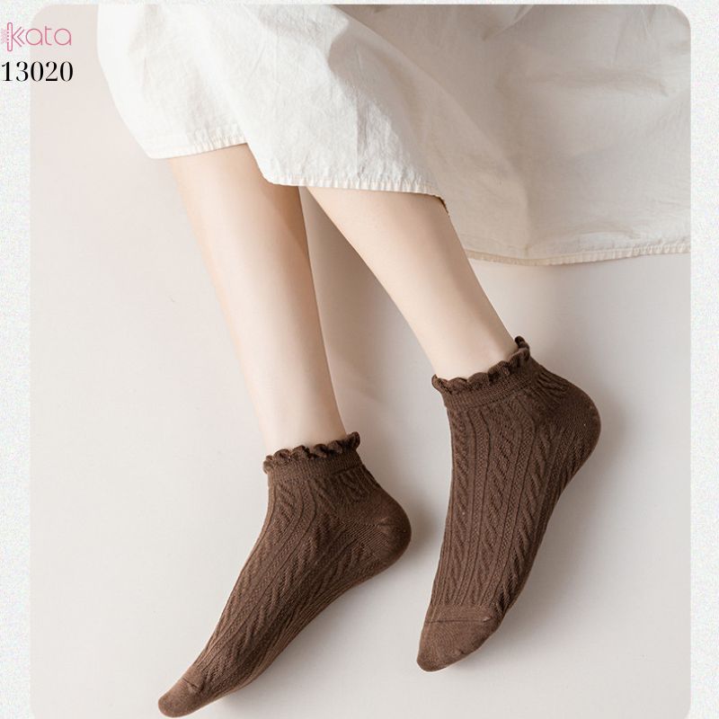 Tất cổ ngắn bông mềm mịn thấm hút mồ hôi,vớ ren dễ thương JK 13020