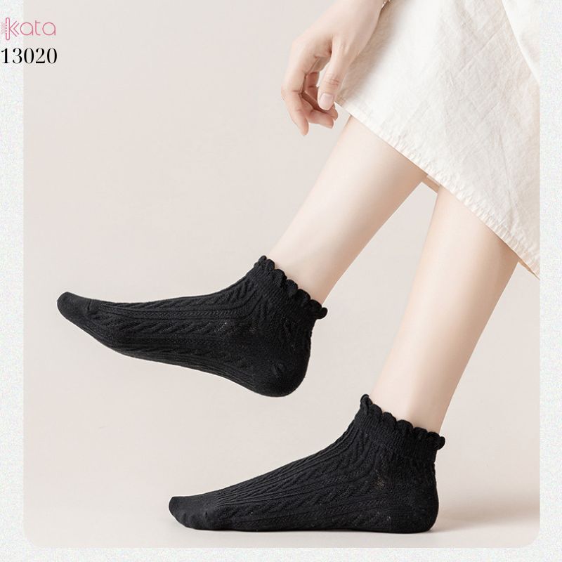 Tất cổ ngắn bông mềm mịn thấm hút mồ hôi,vớ ren dễ thương JK 13020