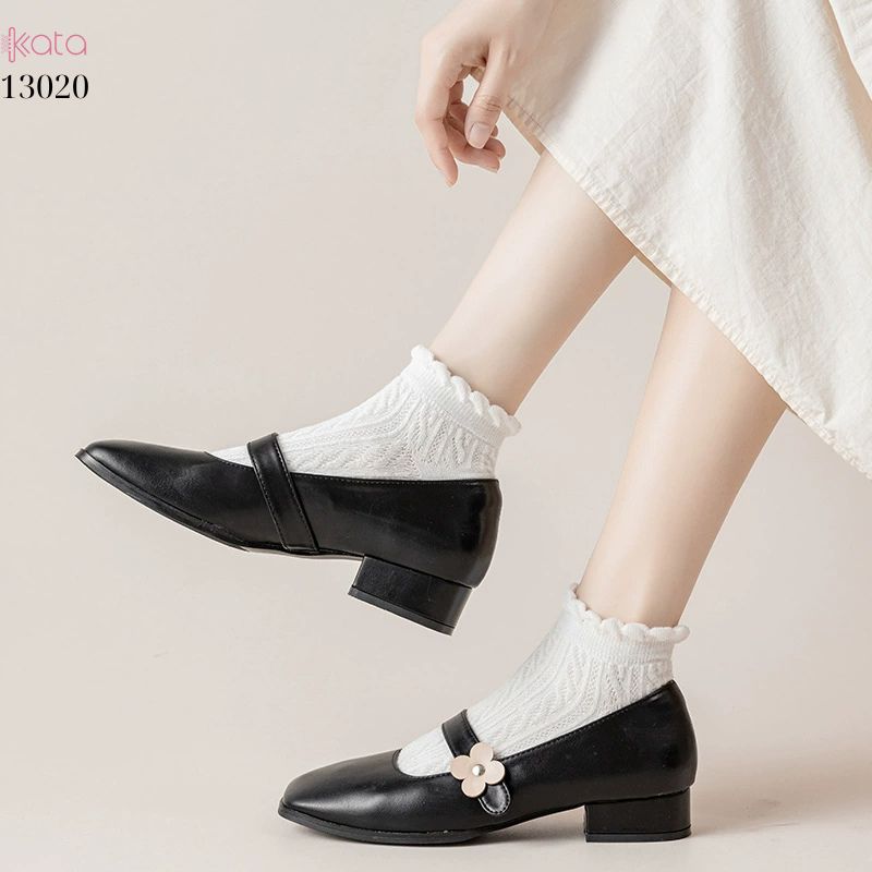 Tất cổ ngắn bông mềm mịn thấm hút mồ hôi,vớ ren dễ thương JK 13020