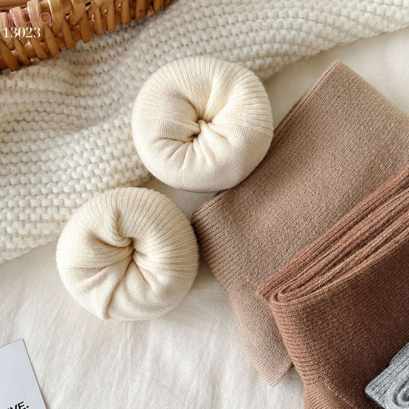 Tất bắp chân vải Cashmere chất lượng cao,vớ dày thu đông 13023