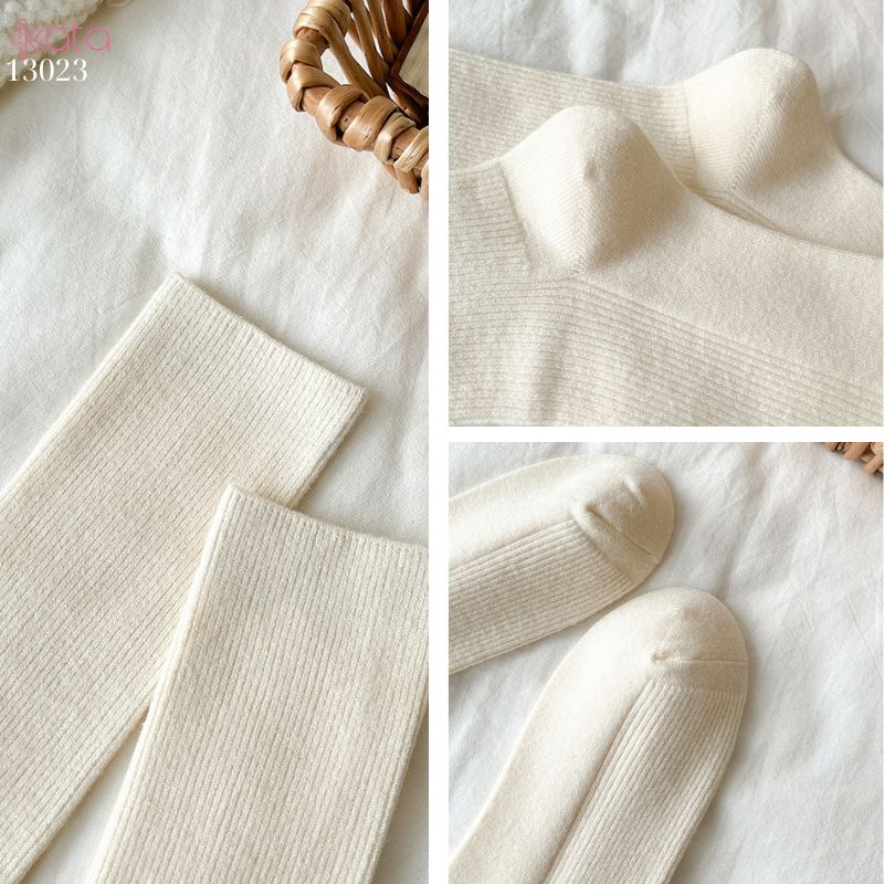 Tất bắp chân vải Cashmere chất lượng cao,vớ dày thu đông 13023