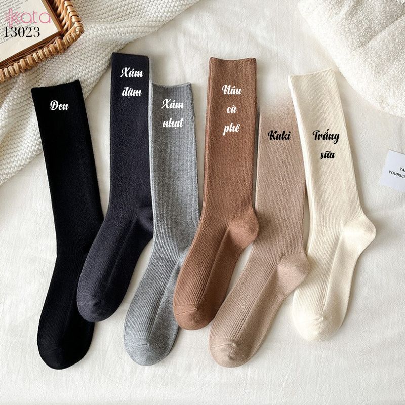 Tất bắp chân vải Cashmere chất lượng cao,vớ dày thu đông 13023