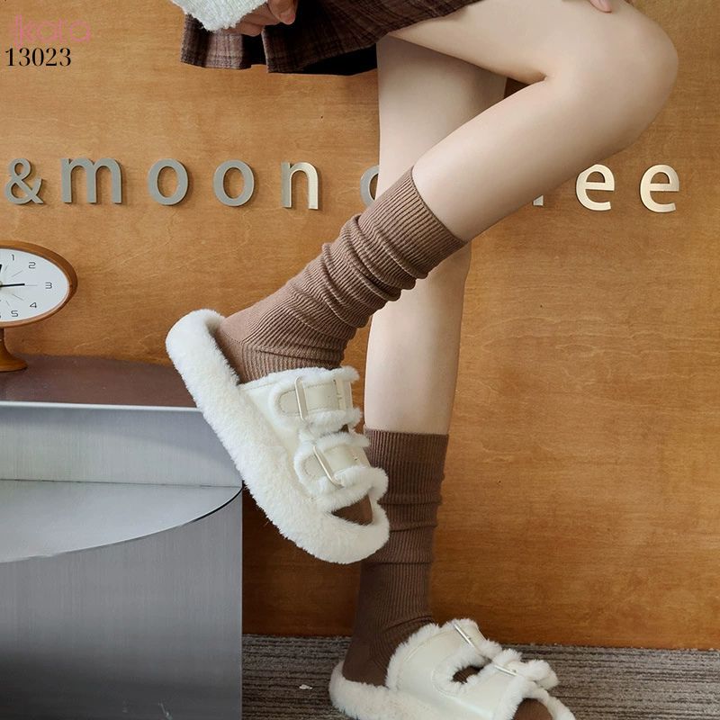 Tất bắp chân vải Cashmere chất lượng cao,vớ dày thu đông 13023