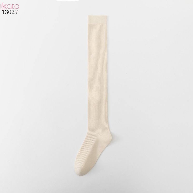 Tất dệt kim thu đông qua gối,vớ cotton nguyên chất sọc dọc nữ 13027
